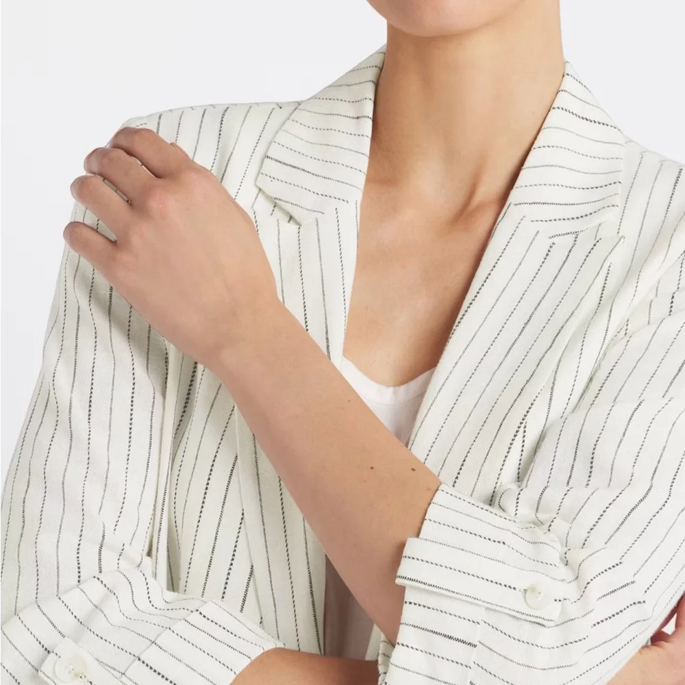 Boyfriend Linen Blend Blazer NWT